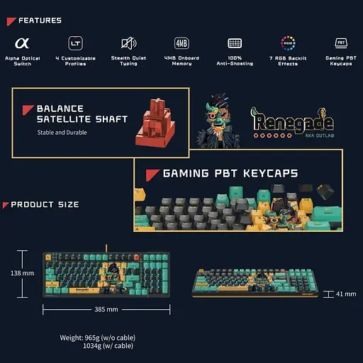 Клавиатура Bloody A4Tech AT98 Renegade (AT98 (Renegade)) - фото 7