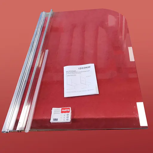 Шторки скляні на ванну Koer SR BS01-80x140-TR-01 прозоре скло 6 мм, хром KR5400, Універсальна, прозорий, хром - фото 9