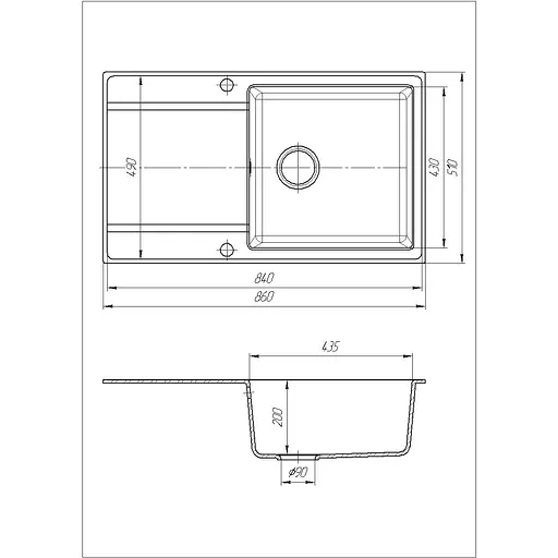 Кухонна мийка Romzha Jorum 86 Piesok (301) - фото 2