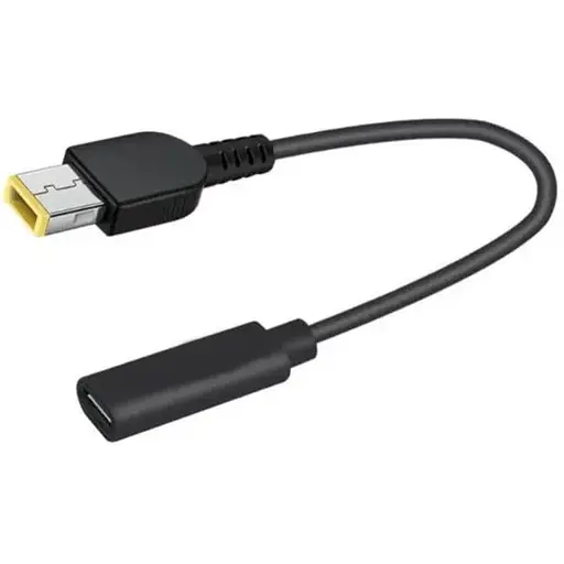 Перехідник Lenovo Type-C to DC Adapter YX-LN PD19 5V Чорний - фото 1