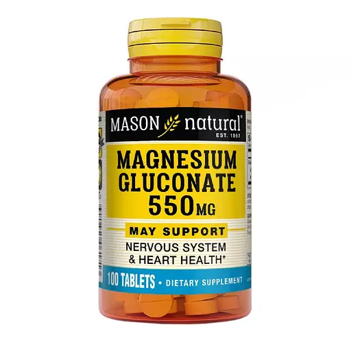 Глюконат магнію 550 мг Mason Natural Magnesium Gluconate 100 таблеток