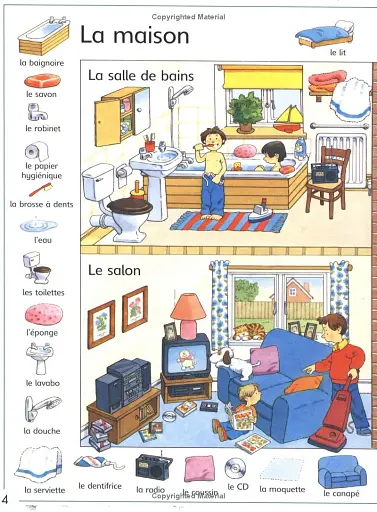 First 1000 Words in French. Sticker Book - фото 2