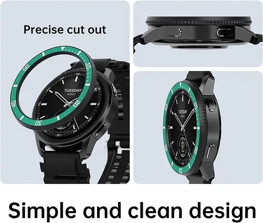 Безель Sikai для смартгодинника Xiaomi Watch S3/S4 Green-black - фото 6