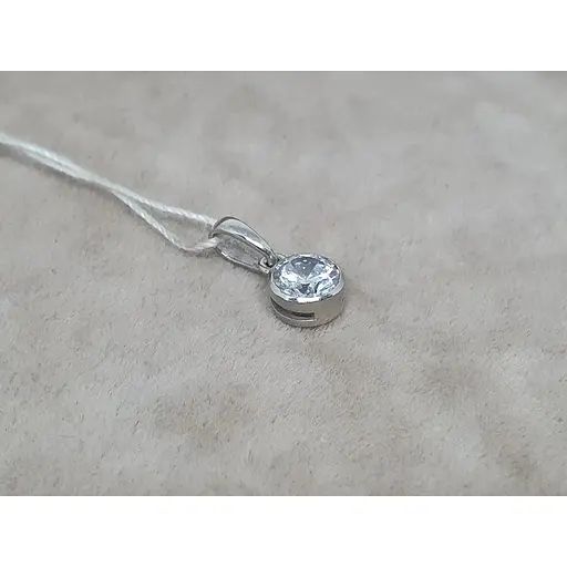 Срібна підвіска Vegas з фіанітом. 30007Р - фото 2