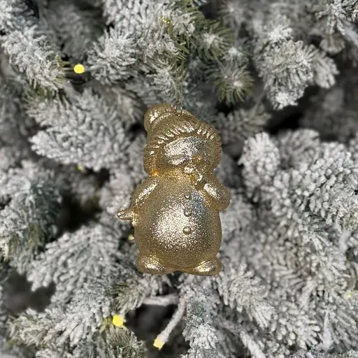 Ялинкова іграшка MIS LT Сніговик 6,5х6х10 см золотий - фото 2