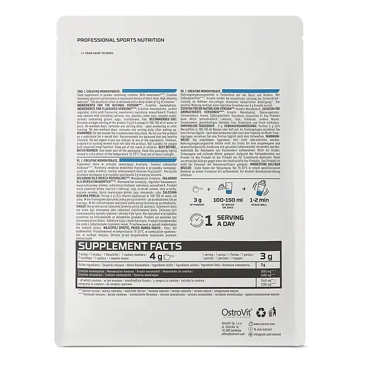 Креатин Creatine Monohydrate, 300 грам Без смаку OstroVit 000288354 - фото 2