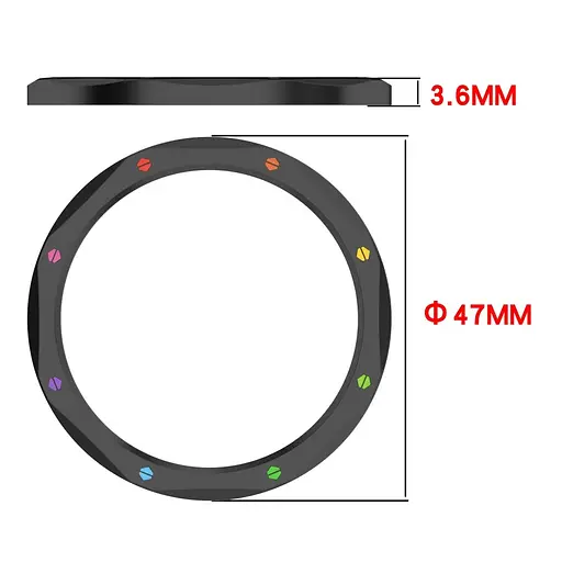Безель металевий Sikai для смартгодинника Xiaomi Watch S3/S4 Silver-multicolor + захисне скло - фото 8