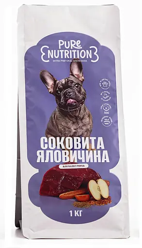 Cухий корм Pure Nutrition для собак малих порід з яловичиною 1кг - фото 1
