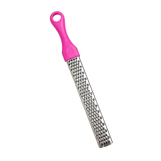 Терка кухонная ручная мелкая для сыра шоколада и цедры лимона из нержавеющей стали 27.5 см Розовый 88225 - фото 1