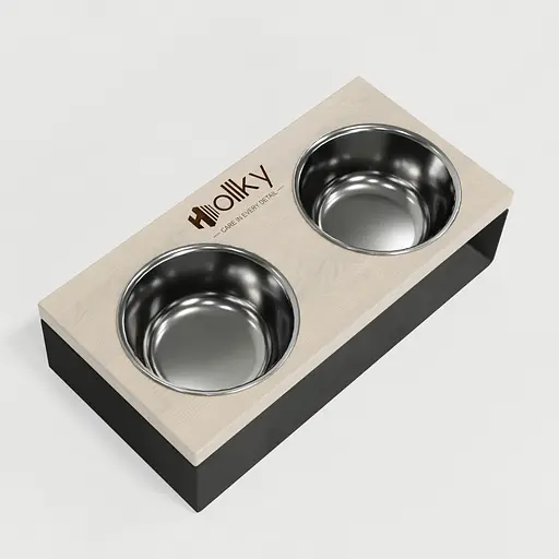 Hollky StellWood — миски на підставці для маленьких собак та котів (2 × 0,45 л) - фото 4