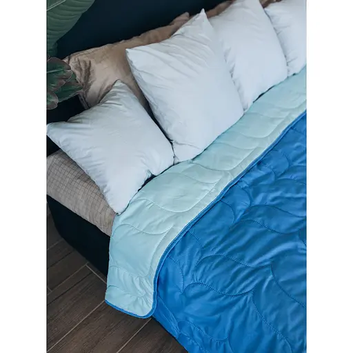 Покривало Sonex Tahiti двостороннє 240х220 см синьо-блакитне (SO102523) - фото 5