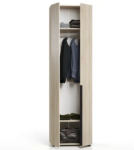 Шафа для одягу Ліра 70 2-х дверна Orange-Line 700х500х2400 Дуб сонома - фото 2