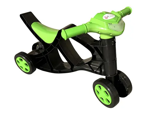Беговел без звука, черно-зеленый, Doloni-toys, 0136/01