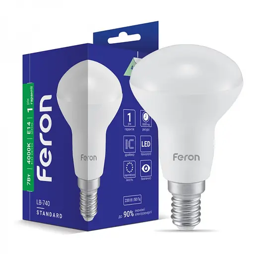 Лампа светодиодная Feron LB-740 R50 E14 230V 7 Вт 4000K (25983)