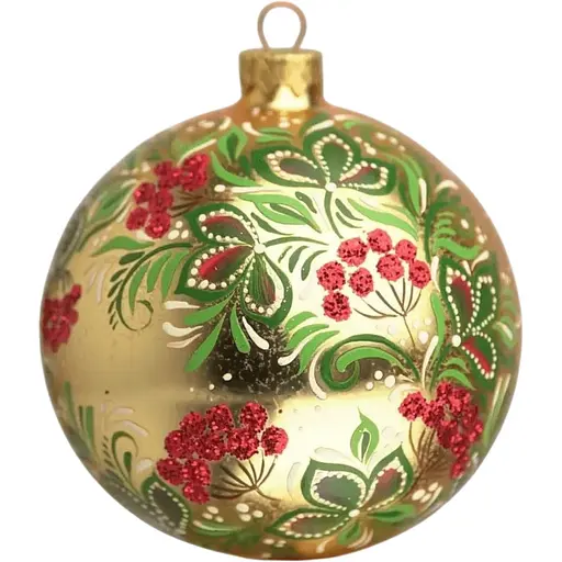 Ялинкова прикраса Санта Шоп Святкова калина скло (4820001154283)