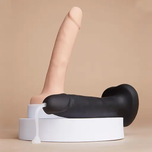 Кончающий фаллоимитатор Strap-On-Me SQUIRTING CUM DILDO REALISTIC Flesh XL - фото 7