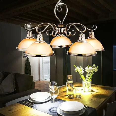 Люстра підвісна Brille класична E27 60W BZ (BKL-461S/5) - фото 3