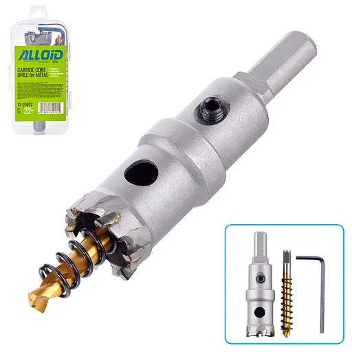Свердло корончате Alloid Building Tools твердосплавне по металу 22 мм (TS-20022) - фото 2