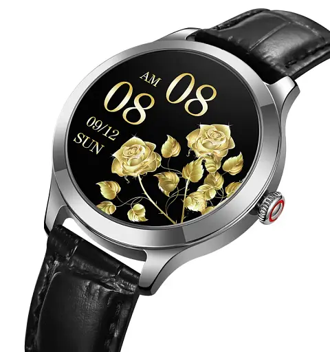 Смарт-часы Skmei S241 кожаный ремешок Silver Black, S241-LSI (16692)