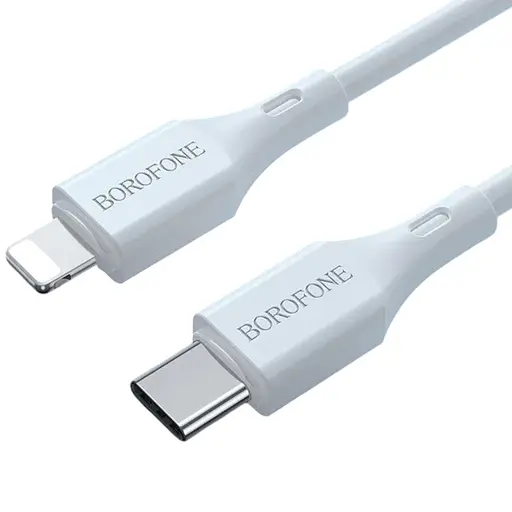 Кабель PD Borofone BX49 Type-C to iPhone 20 W 1 метр білий - фото 1