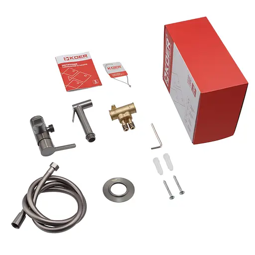 Гігієнічний душ прихованого монтажу Koer KB-23029-07 graphite KR5499, Графіт - фото 6