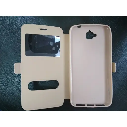 Чохол-книжка Meizu M5s 2 вікна обкладинка підставка золотиста - фото 4