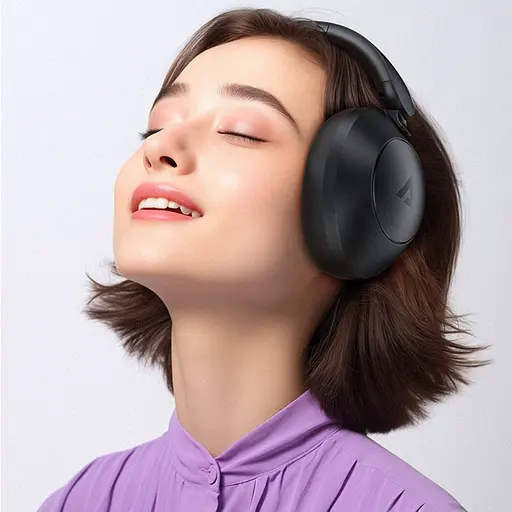 Беспроводные наушники Acefast H3, накладные, IPX4, ANC, BT5.3, AUX, 500mAh, 65h, black - фото 8