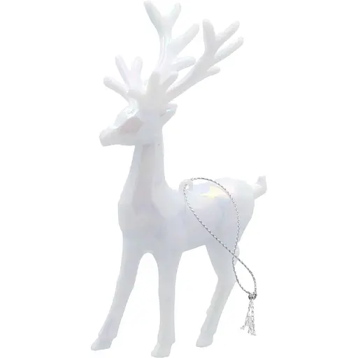 Украшение декоративное Chomik Олень пластик белый 9x15 см (BAI5928)