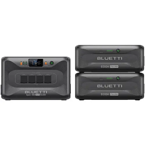 Зарядная станция Bluetti Apex 300 3840W 2764,8Wh + Bluetti B300K*2 шт