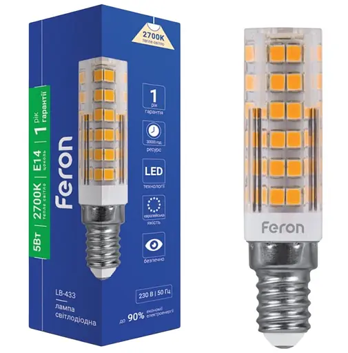 Лампа светодиодная Feron LB-433 5Вт Е14 2700K (25898)