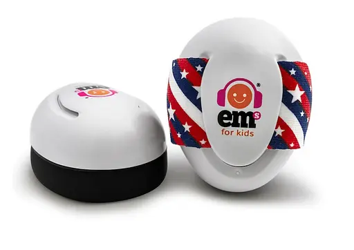 Дитячі протишумні навушники EMS от 0 до 18 мес 4 Bubs, Червоно-синя смужка, Білий (943-02) - фото 3