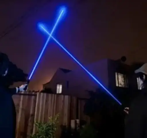 Лазерна указка YX-B008 50000mW з насадками (Синій промінь) - фото 7