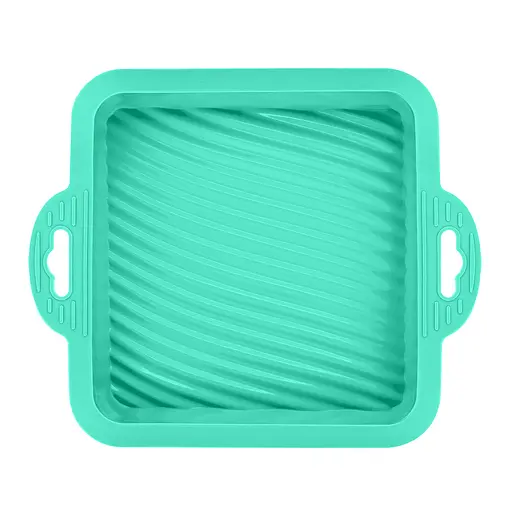 Форма квадратная силиконовая для выпечки кексов, тортов, пирогов и пирожных 18х18 см, A-plus Зеленый 85742 - фото 8