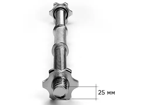 Гантельный гриф EasyFit 50 см Ø 25 мм хромированный (EF-8047) - фото 3