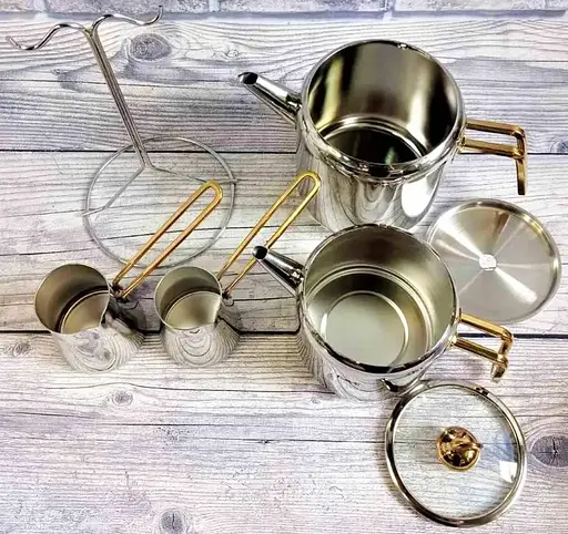 Набір каструль O.M.S. Collection 1088 з нержавіючої сталі 18 предметів (Туреччина) - фото 7