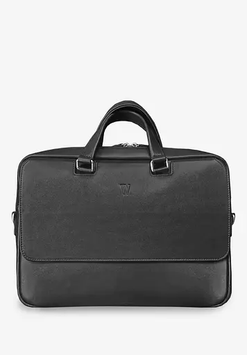 Шкіряна сумка для ноутбука Style чорна - фото 2