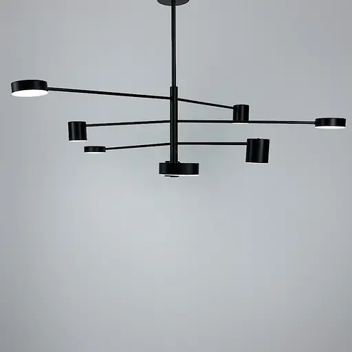 Сучасна чорна LED люстра FLEA з ріжками, що регулюються по осі Line.F DE 31/8 BK - фото 15