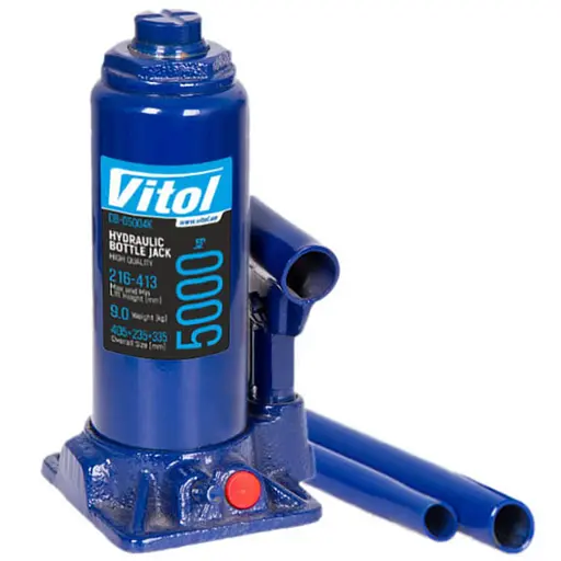 Домкрат гідравлічний телескопічний Vitol 5т 216-413 мм 4.35 кг в коробці (DB-05004) - фото 1