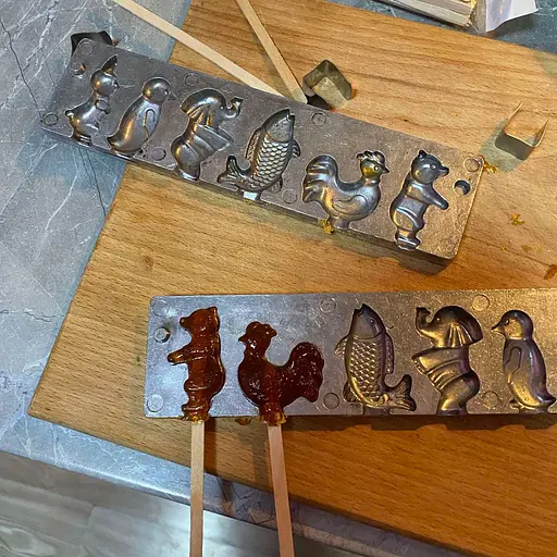 Форма для приготовления леденцов и конфет "Зайчик, Пингвин, Слон, Рыбка, Петушок, Мишка", ХЕАЗ Серебристый 85992 - фото 2