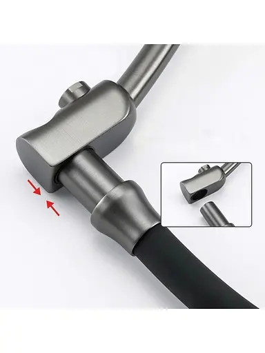 Смеситель для кухни высокий силиконовый гусак под фильтр латунный корпус гайка Ø35 черный/сталь Gappo G4398-19 Черный матовый - фото 5