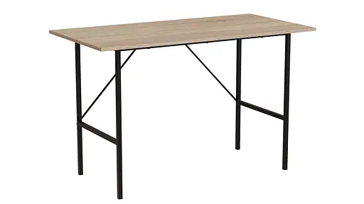 Стол письменный Line Тайм Ferrum-decor 750x1200x600 Черный металл ДСП Дуб Сонома 16 мм (FRD-104888)