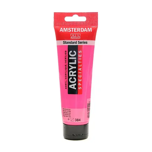 Краска акриловая Amsterdam 384, Зеркальный розовый 120 мл