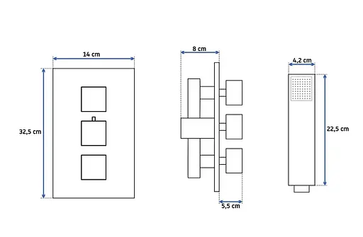 Душова система Rea Brito chrome з термостатом + BOX прихованого монтажу REA-P0801KPL-D, Хром - фото 3
