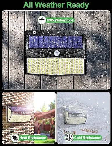 Зовнішні сонячні ліхтарі Світлодіоди 318, модернізовані сонячні ліхтарі безпеки Зовнішній датчик - фото 5