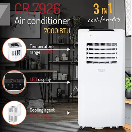 Кондиционер на фреоне Camry CR 7926 С трубкой для вывода воздуха - фото 10