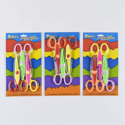 Набор фигурных ножниц С 36973 13.5 см, 3 шт. на блистере (6900067369734) Микс - фото 4