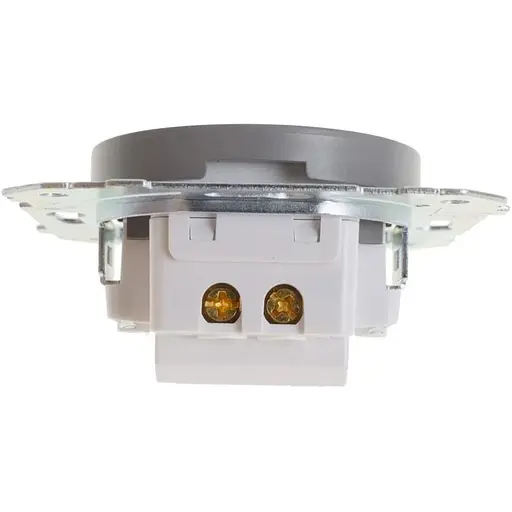 Розетка Brille WB-2USB Grey (42-292) - фото 2