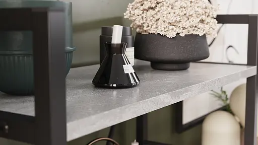 Етажерка 4/60 Ferrum-decor Серії Коннект 120x60x28 чорний ДСП Бетон 16мм (FRD-105552) - фото 3