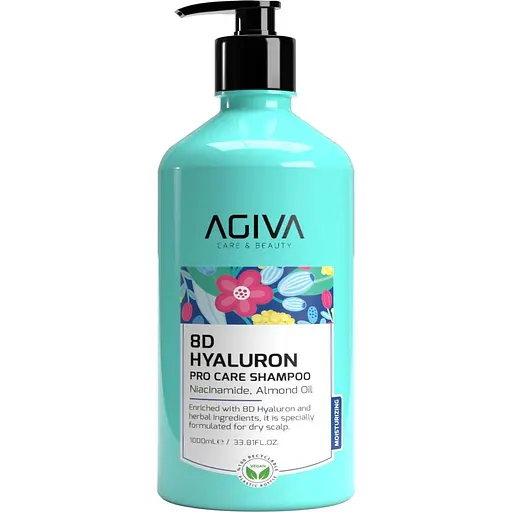 Шампунь Agiva 8D Hyaluron Pro Care Shampoo зволожувальний 1 л