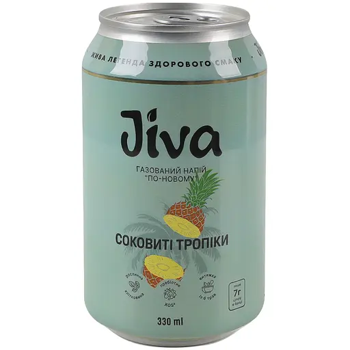 Напій соковий Jiva Соковиті Тропіки з соком ананаса, пюре манго та маракуї 330 мл - фото 1